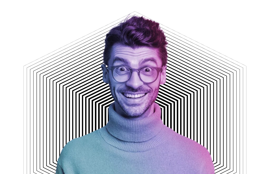 Smiling man wearing a turtleneck
