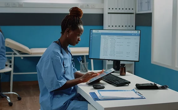 Doctor listening to toddler's heart